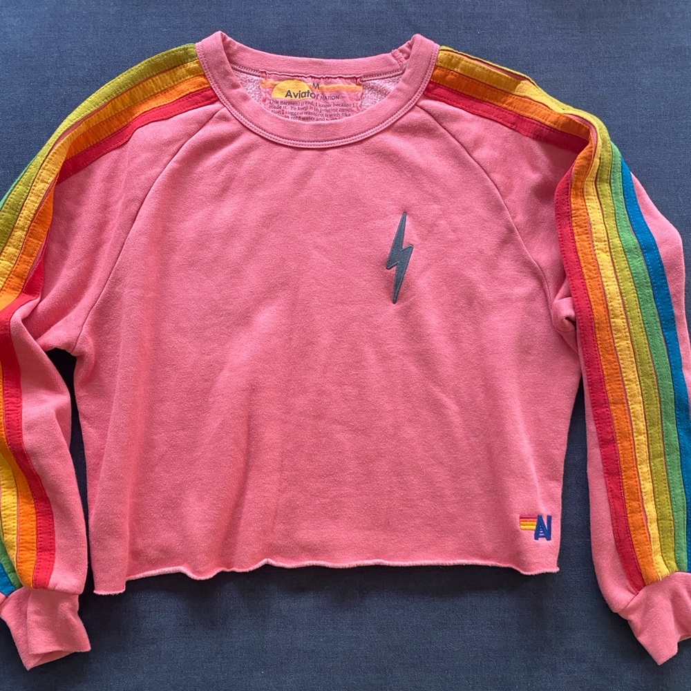 Aviator Nation Pink Sweatshirt Med